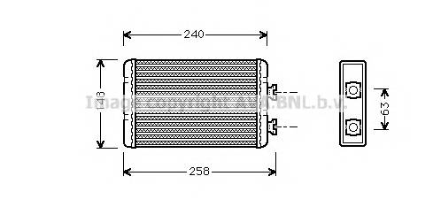 AVA QUALITY COOLING BWA6210 Теплообменник, отопление салона