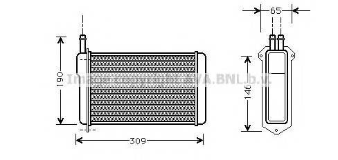 AVA QUALITY COOLING LA6009 Теплообмінник, опалення салону