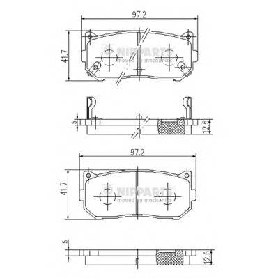 NIPPARTS J3610301 Комплект гальмівних колодок,