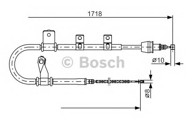 BOSCH 1 987 482 075 Трос, стоянкова гальмівна