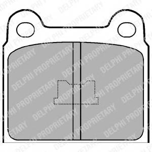 DELPHI LP76 Комплект гальмівних колодок,