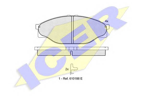 ICER 141010 Комплект тормозных колодок,
