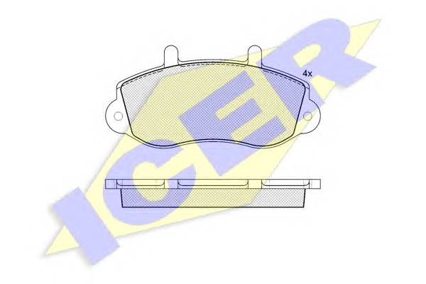 ICER 141219 Комплект гальмівних колодок,