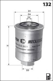 MECAFILTER ELG5380 Топливный фильтр