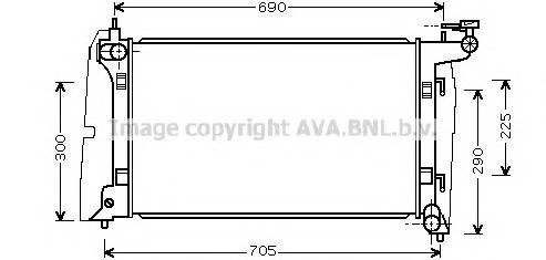 AVA QUALITY COOLING TO2323 Радиатор, охлаждение двигателя