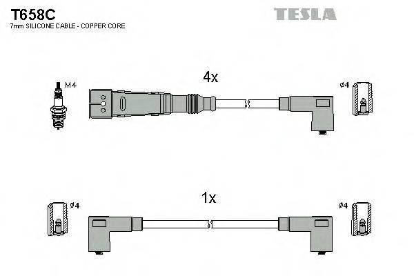 TESLA T658C Комплект проводов зажигания
