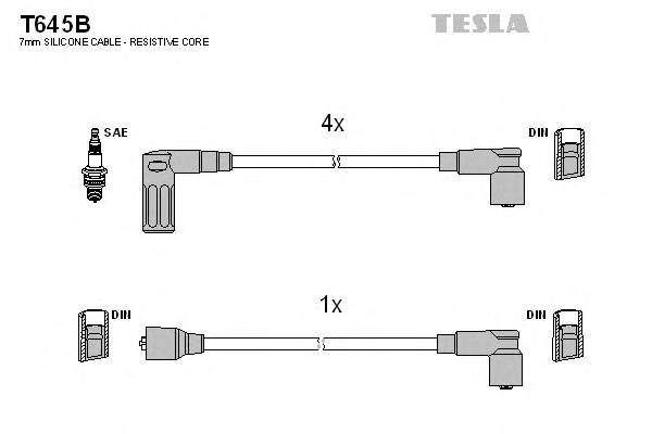 TESLA T645B Комплект проводов зажигания
