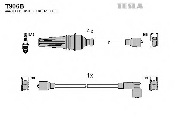 TESLA T906B Комплект проводов зажигания