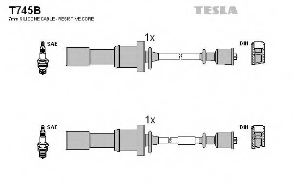 TESLA T745B Комплект проводов зажигания