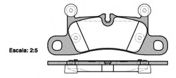 WOKING P12793.10 Комплект гальмівних колодок,