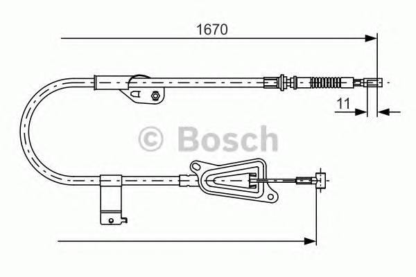 BOSCH 1 987 477 943 Трос, стоянкова гальмівна