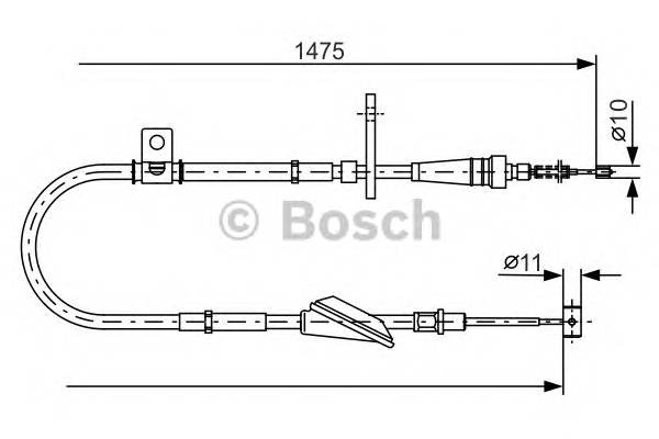 BOSCH 1 987 482 211 Трос, стоянкова гальмівна