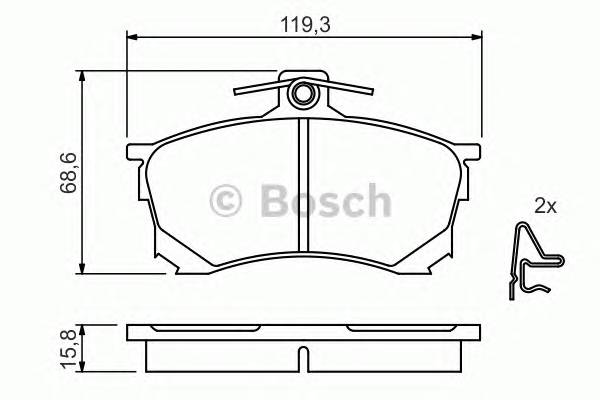 BOSCH 0 986 424 370 Комплект тормозных колодок,