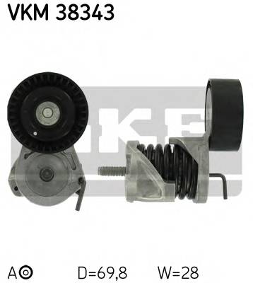 SKF VKM 38343 Натяжной ролик, поликлиновой