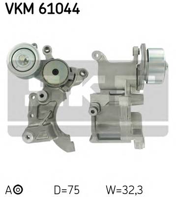 SKF VKM 61044 Натяжной ролик, поликлиновой