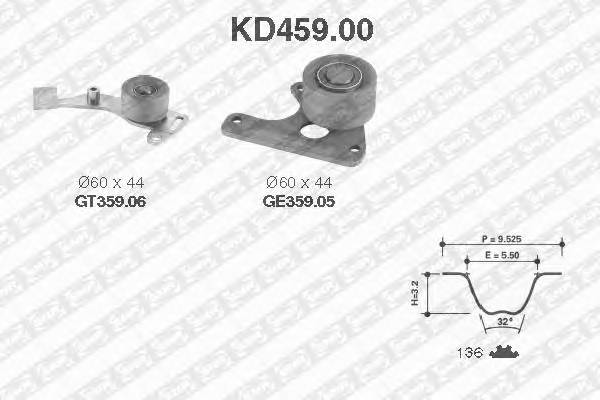 SNR KD459.00 Комплект ременя ГРМ