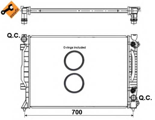 NRF 53444 Радіатор, охолодження двигуна