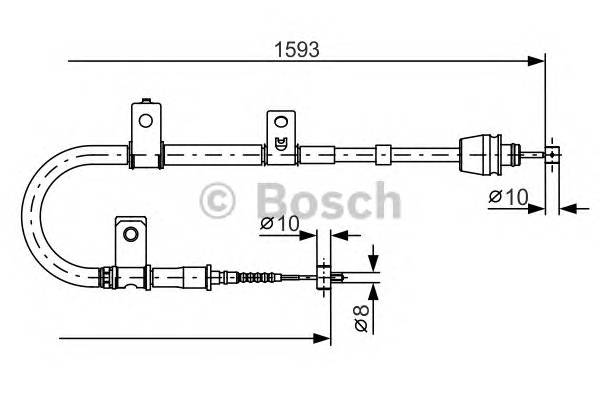 BOSCH 1 987 482 166 Трос, стояночная тормозная