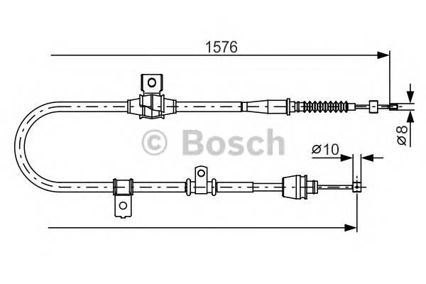 BOSCH 1 987 482 270 Трос, стоянкова гальмівна