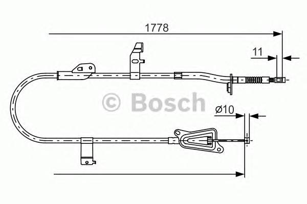 BOSCH 1 987 482 304 Трос, стоянкова гальмівна