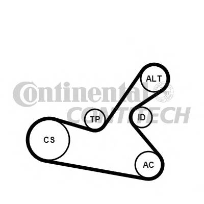 CONTITECH 6PK1125K1 Полікліновий ремінний комплект