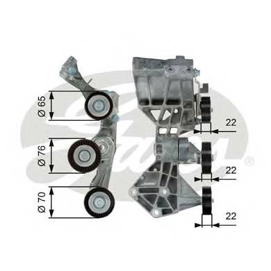 GATES T39064 Натяжний ролик, полікліновий