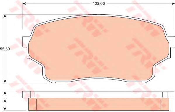 TRW GDB3490 Комплект гальмівних колодок,