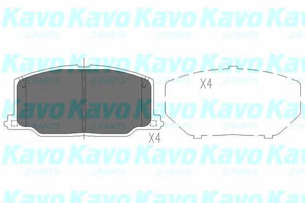 KAVO PARTS KBP-9036 Комплект гальмівних колодок,