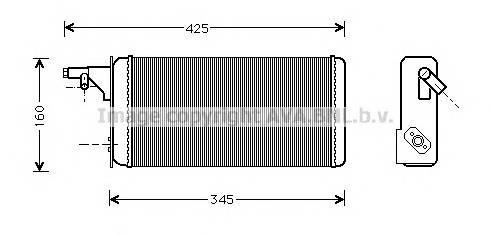 AVA QUALITY COOLING IVA6019 Теплообменник, отопление салона