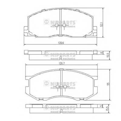 NIPPARTS J3602039 Комплект гальмівних колодок,