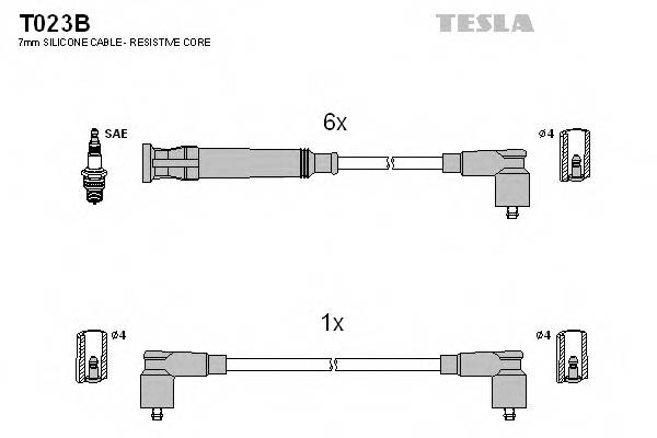 TESLA T023B Комплект проводов зажигания