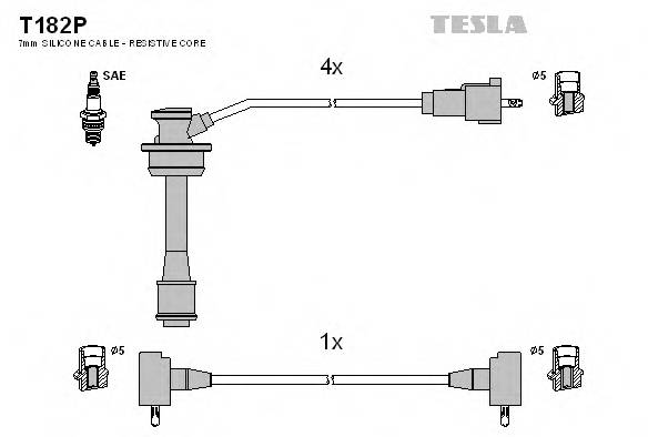 TESLA T182P Комплект проводов зажигания