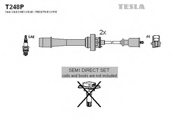 TESLA T248P Комплект проводов зажигания