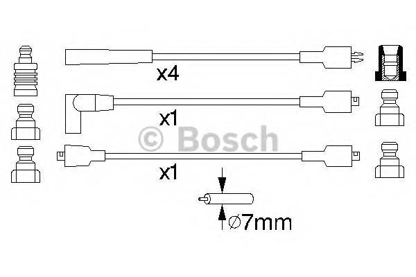 BOSCH 0 986 356 834 Комплект дротів запалювання