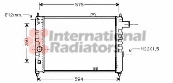 VAN WEZEL 37002055 Радиатор, охлаждение двигателя