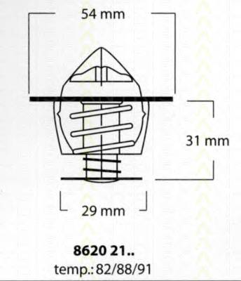 TRISCAN 8620 2188 Термостат, охолоджуюча рідина