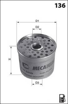 MECAFILTER ELG5205 Топливный фильтр