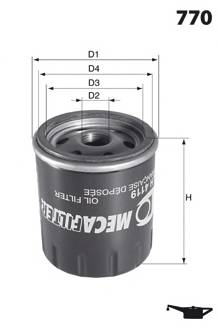 MECAFILTER ELH4454 Масляний фільтр