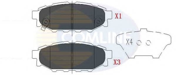 COMLINE CBP36052 Комплект гальмівних колодок,