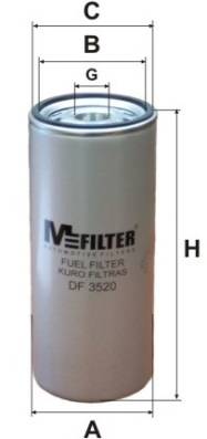 MFILTER DF3520 Фильтр топливный D108