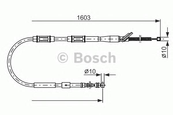 BOSCH 1 987 477 409 Трос, стояночная тормозная