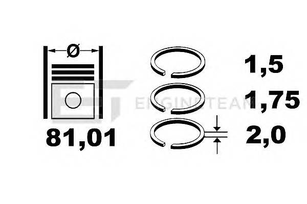 ET ENGINETEAM R1005100 Комплект кілець на