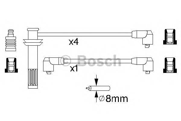 BOSCH 0 986 356 791 Комплект проводов зажигания