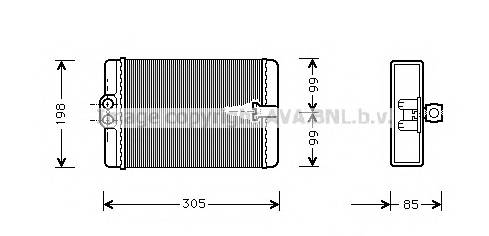 AVA QUALITY COOLING MSA6250 Теплообмінник, опалення салону