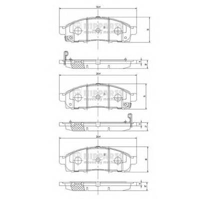 NIPPARTS N3601101 Комплект тормозных колодок,