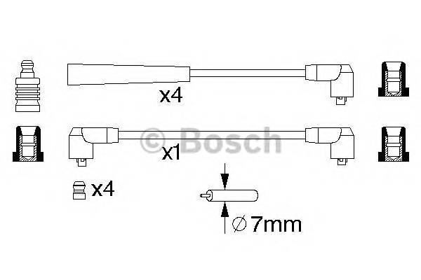 BOSCH 0 986 356 719 Комплект дротів запалювання