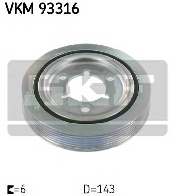 SKF VKM 93316 Ремінний шків, колінчастий