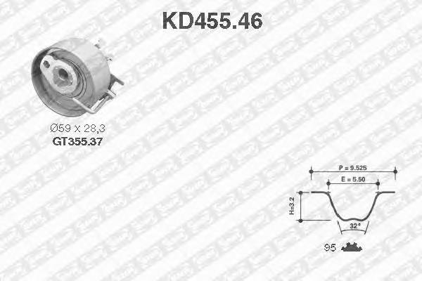 SNR KD455.46 Комплект ременя ГРМ
