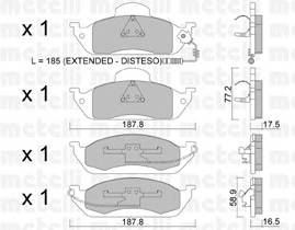 METELLI 22-0569-0 Комплект тормозных колодок,