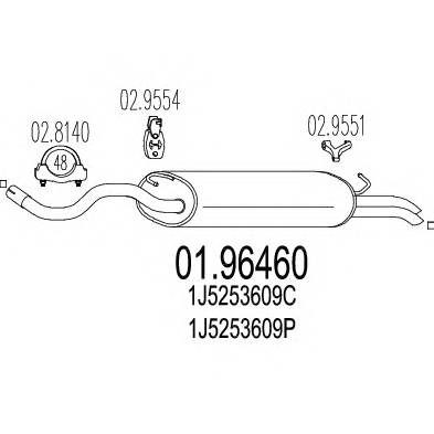 MTS 01.96460 Глушник вихлопних газів